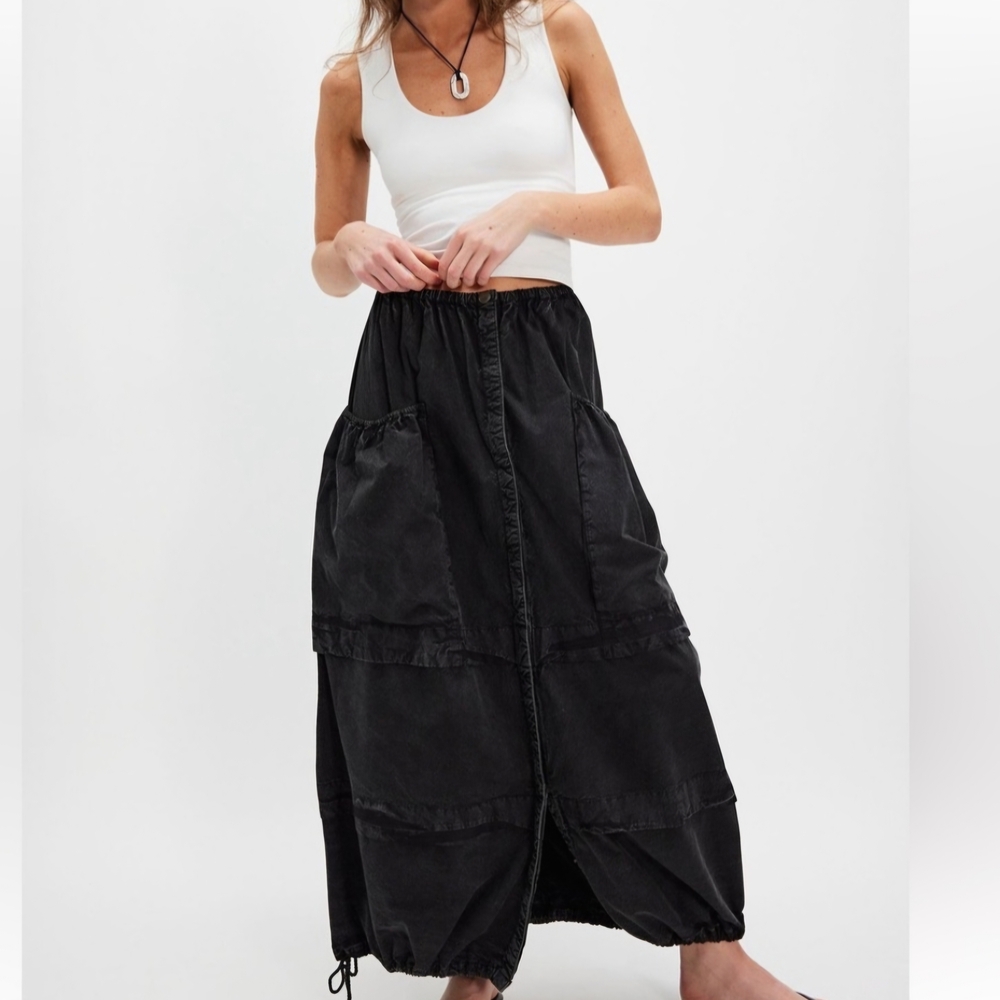 Free People Black Maxi Skirt - Picture 2 of 8